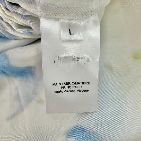 LEMAIRE Floral Print Duster Layered Shirt Dress Midi L - Picture 12 of 16